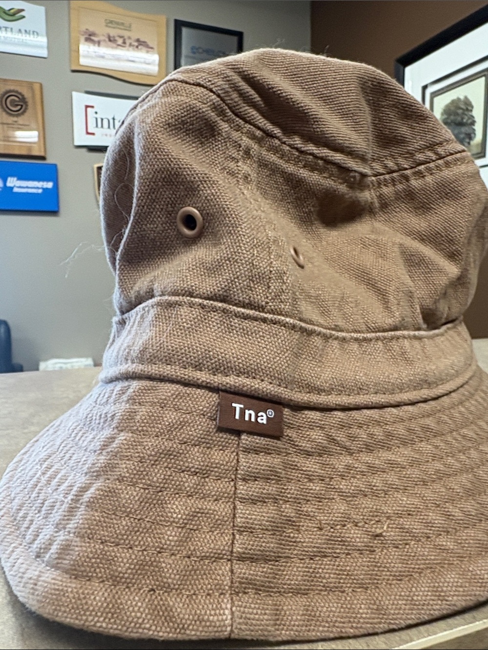 TNA Tan Bucket Hat - Neutral Brown/Tan